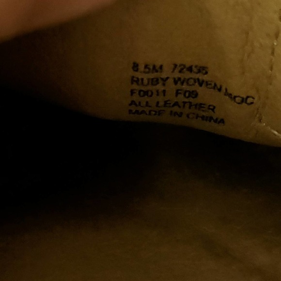 Frye Ruby Woven Moc Moccasins Size 8.5 flats red women's - Picture 10 of 10